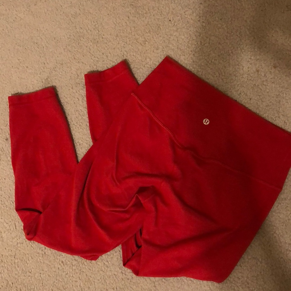 Red lululemon leggings